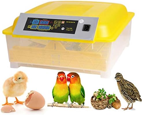 Kemanner Automatic 48 Digital Clear Egg Incubator Hatcher Egg Turning Temperature Control 80W US Plug (48eggs)