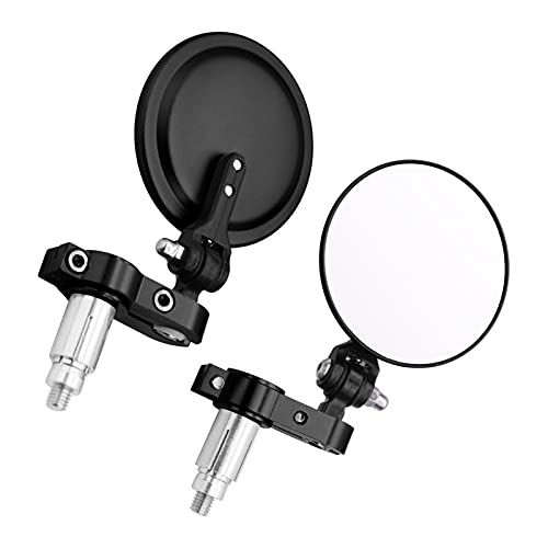 Espejos de manillar 7/8 22mm para moto universal en aluminio CNC color negro