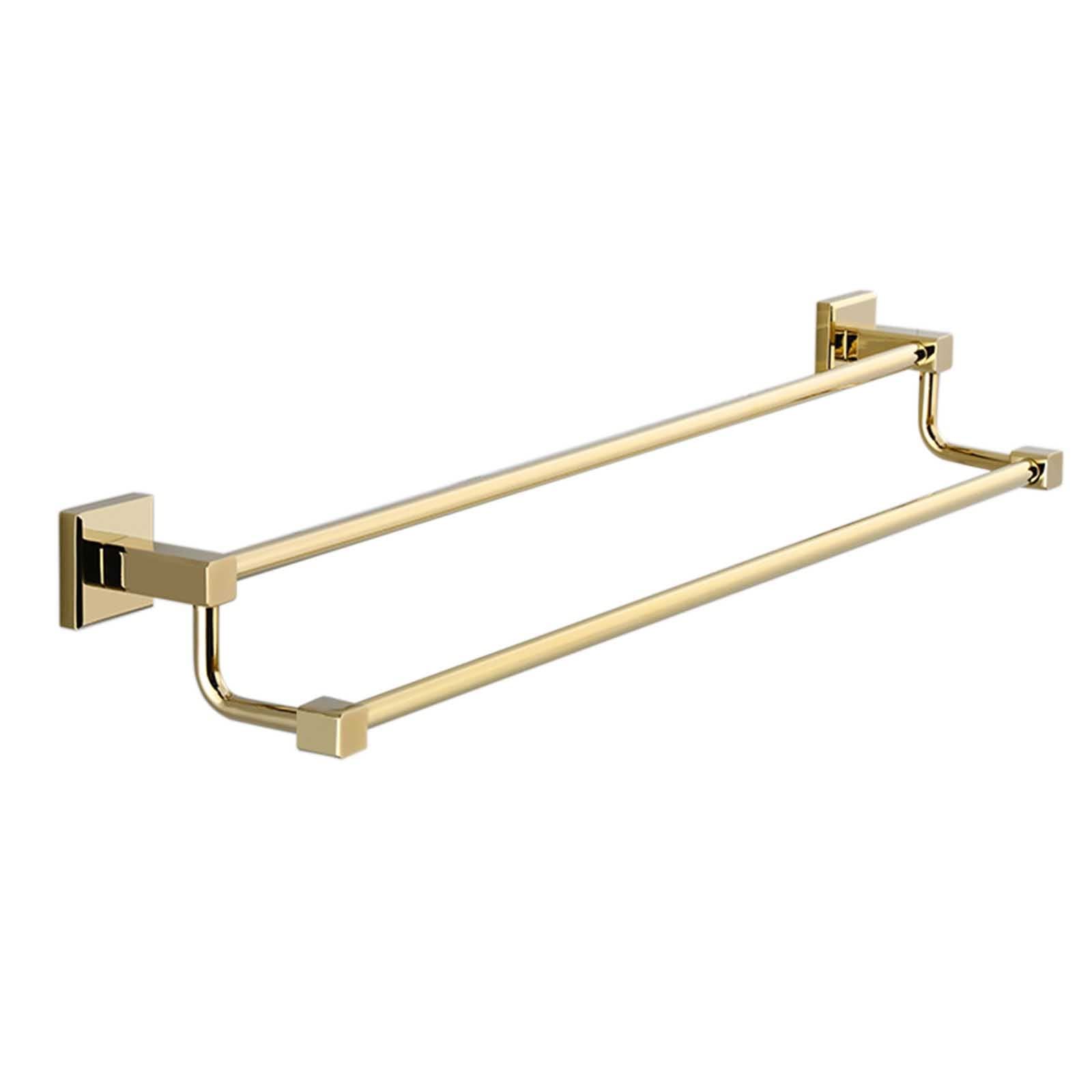 Porte-serviettes mural en laiton antirouille 60 cm pour rangement salle de bain