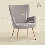 Zoom IMG-2 homcom poltrona imbottita moderna da Zoom IMG-2 homcom poltrona imbottita moderna da