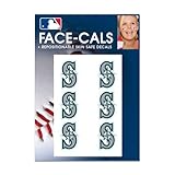 MLB Seattle Mariners Face Tattoos, Team Colors, One Size