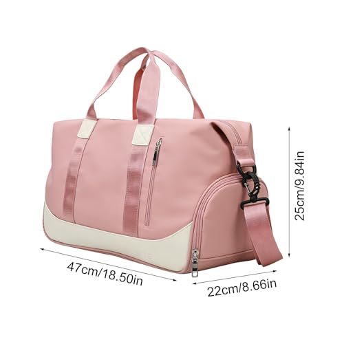 Sac de gym 35L rose multi-usage avec étagère à chaussures