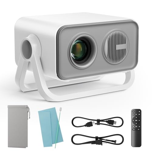 BKZ 2026 upgraded 360&deg;Adjustable Dual Stand AI Auto Keystone Electric Focus Mini Portable Projector...