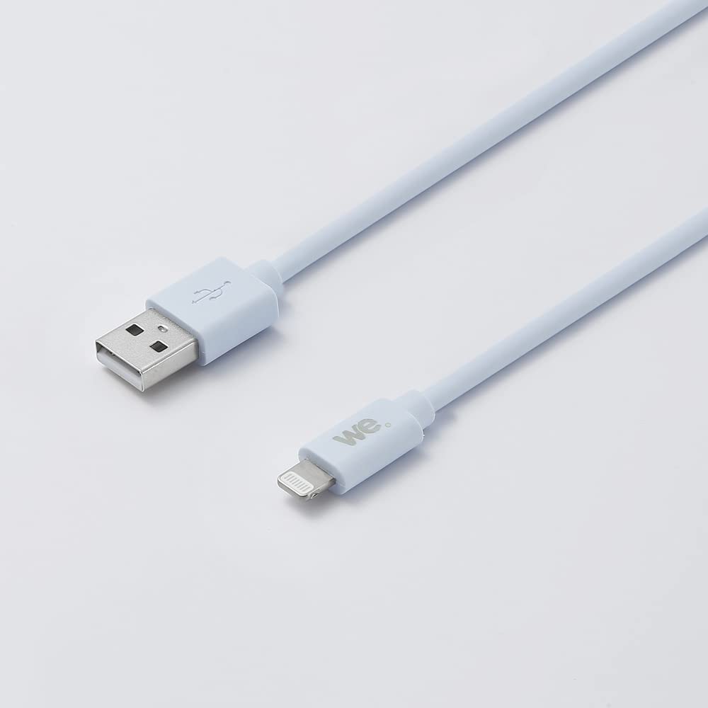 WE Cavo USB a Lightning in silicone, 1 metro, certificato MFi, ricarica e sincronizzazione dei dati, blu