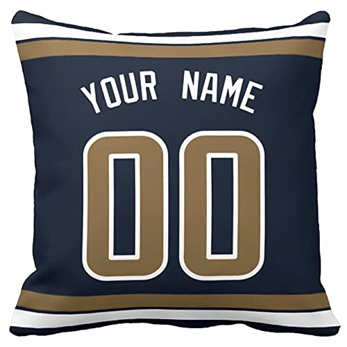 Image of ANTKING Los Angeles R Throw Pillow with Custom Name and Number Personalized Gift for Men Women Boys