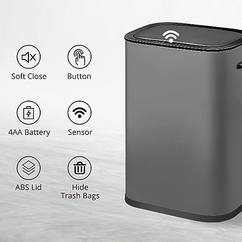 Bote de Basura Automático Sensor 55 L Acero Inoxidable miniatura 4