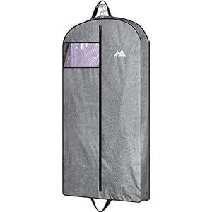 MISSLO 43″ Heavy Duty Hanging Garment Bags for Travel Suit Bag for Men Waterproof Oxford Fabric Suit Cover for Traveling Monogrammed Closet Clothes Storage