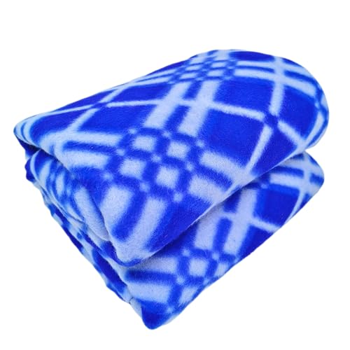 Image of Winter Soft Single Bed Warm Woollen Blend Fleece Duvet Cover | Blanket Cover | Quilt Cover | Razai Cover with Zipper, Woolen Fabric Size- 90 x 60 in, Color- Blue, Single Bed