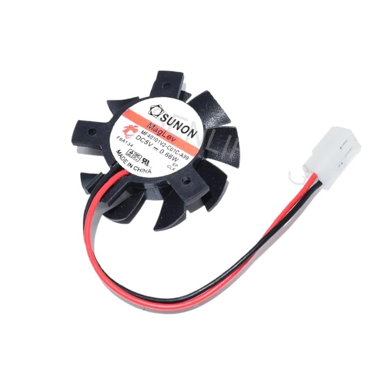 Lemincrash for MF40101V2-C01C-A99 Graphics Card Fan 37MM Pitch 20-26-26MM DC5V 0.66W 2-Wire Cooler