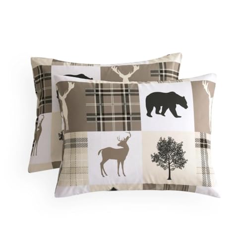 Wake In Cloud - Rustic Pillow Cases, Cabin Lodge Christmas