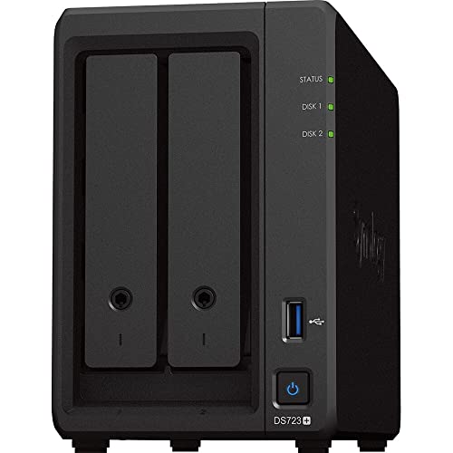 Synology Diskstation Ds723+ Nas Server With Ryzen 2.6Ghz Cpu, 32Gb Memory, 4Tb Ssd Storage, 1Tb M.2 Nvme Ssd, 2 X 1Gbe Lan Ports, Dsm Operating System #TOP1