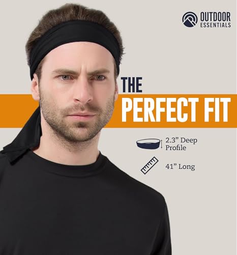 Image of OutdoorEssentials Tie Headband - Sweat-Wicking Running Headband - Hair Control Head Tie - Ninja Costume Accessories