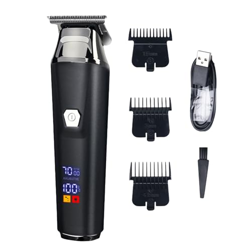 Maquinilla de afeitar eléctrica inalámbrica para hombre, máquina de corte de pelo recargable inalámbrica con cuchillas de precisión impermeables | Kit de afeitadora para cabeza calva, bikini, espalda