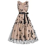 Vestido floral de tul bordado 3D