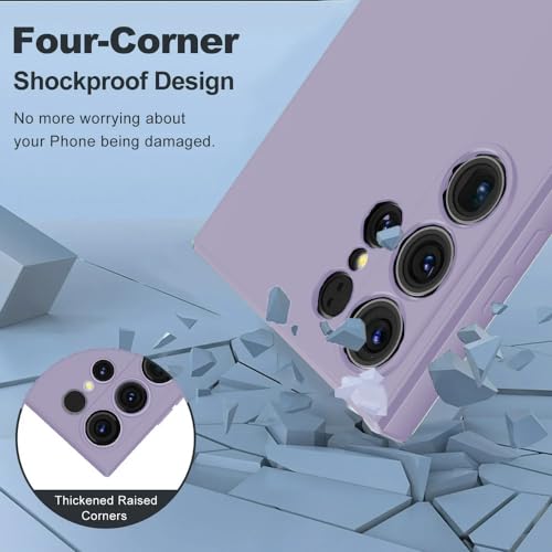 Image of Back Cover for Samsung Galaxy S23 Ultra 5G | Full Camera Protection | Premium Liquid Silicon Case | Flexible Bumper Case for Samsung Galaxy S23 Ultra 5G (Purple)