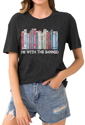 Books Shirts for Women Reading T-Shirt Book Lover Tops Funny Readers Gifts Clothes Casual Librarian Tees3