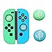 Produktbild Switch Thumb Grip Caps Joystick Cap für Nintendo Switch & Lite Animal Crossing Tree Leaf Design, weiche Silikonhülle für Joy-Con Controller 2 Stück grün & blau