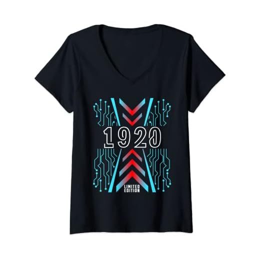 Mujer Cumpleaños 1920 Edición limitada Regalo Usado Gaming Vintage Camiseta Cuello V