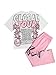SOLY HUX Men's Summer Two Piece Outfits Short Sleeve Graphic T Shirt Pants Set Y2k Streetwear Clothes Pink White Multi X-Large