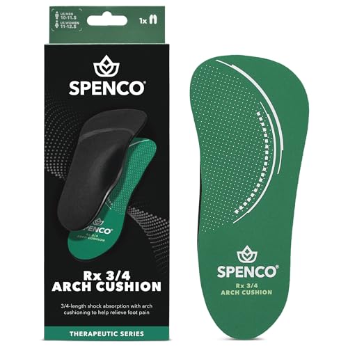 Spenco Rx Orthotic Arch Cushion 3/4 Length Comfort Support Shoe Insoles Men's 12-13.5