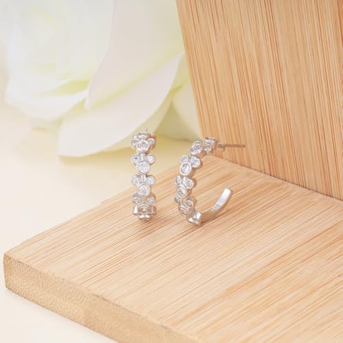 Mouse Earrings Sterling Silver Lovely Animal Stud Earrings for Women Hypoallergenic Cubic Zirconia Cute Mouse Earring Jewelry Gifts for Sister Friend4