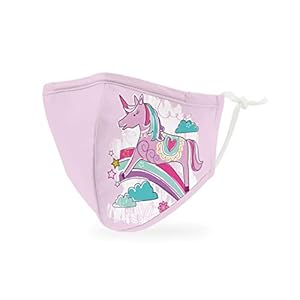 Weddingstar 3-Ply Kid’s Washable Cloth Face Mask Reusable and Adjustable with Filter Pocket – Unicorn Magic