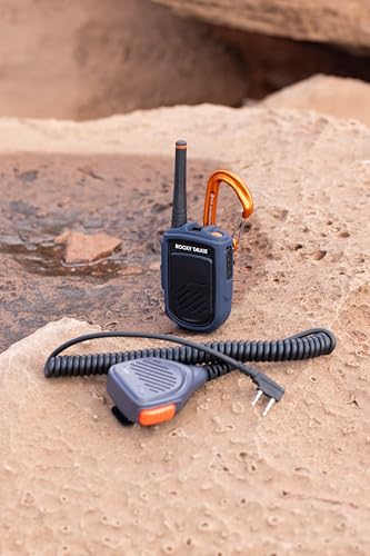 Image of Rocky Talkie Rocky Talkie Mountain Radio with Waterproof Handmic - Long Range Walkie Talkie, FRS Handheld Radio, 4 Day Battery Life, Max Durability, 1 Pack