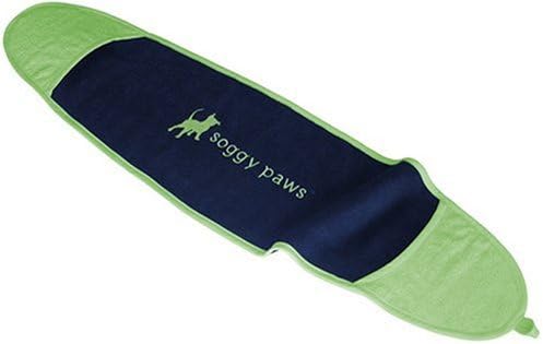 Soggy Paws Towel Large Navy and Green
