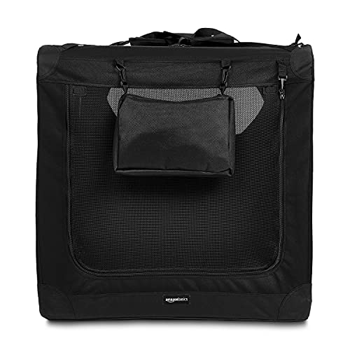 Amazon Basics Folding Portable Soft Pet Dog Crate Carrier Kennel, 42 x 31 x 31 inches, Black by Amazon Basics - Image 2