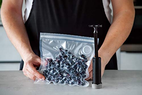 MasterClass Food Vacuum Sealer with 4 Reusable Food Bags, 24 x 24cm