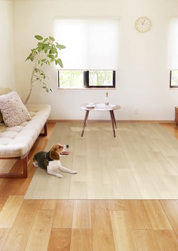明和グラビア ペットのための滑りにくいラグ ペット シート 防水 防滑 消臭 お手入れ簡単 PRUG 180x240 ホワイト