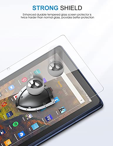 2 Pack Screen Protector Compatible With All-New Fire Hd 10 Tablet 2021 / Fire Hd 10 Plus / Fire Hd 10 Kids / Fire Hd 10 Kids Pro Tablet (11Th Generation, 2021 Released), Sparin Tempered Glass/Alignment Tool #TOP3
