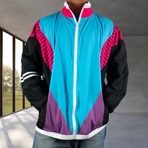 Funny Guy Mugs Dope 80S & 90S Retro Neon Windbreaker, Medium #TOP2