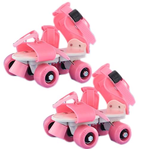 Patines para niños - Botas de cuatro ruedas, patines lisos | Diseño clásico ligero y duradero, colorido de apoyo de seguridad para niños pequeños, jóvenes, cumpleaños, parque infantil
