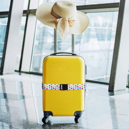 Image of Luggage Straps for Suitcases:Polyester Travel Belt for Connecting Bags and Suitcases, Unique Identifiers Multi-Color Travel Accessory