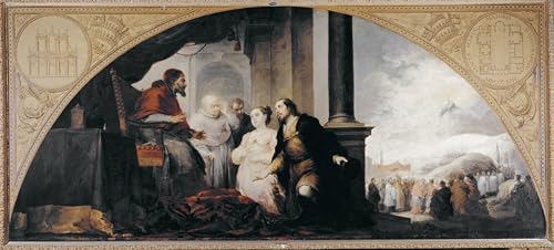 Affiche de Arts Murillo : La Fondation de Santa Maria Maggiore en Impression Toile 60x90cm