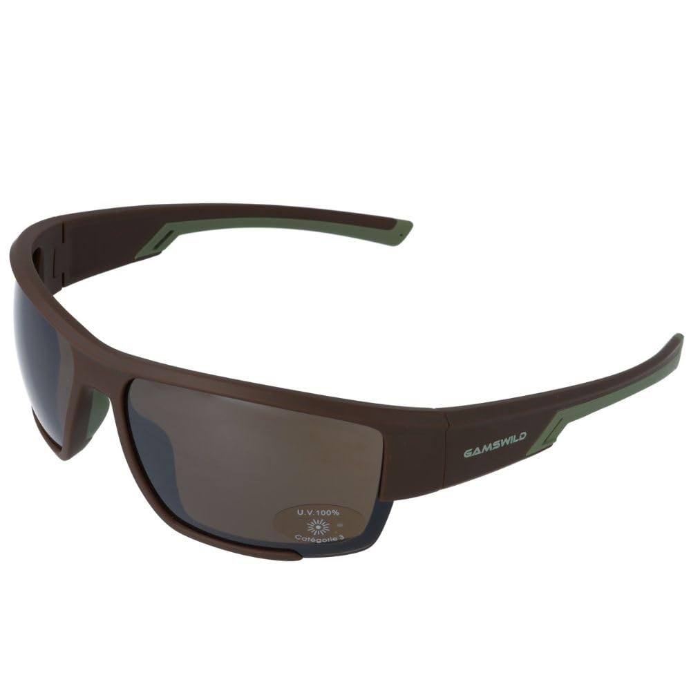 Gamswild WS7133 Sonnenbrille Sportbrille Fahrradbrille Skibrille Damen Herren Unisex | braun | schwarz-blau | blau-blau |