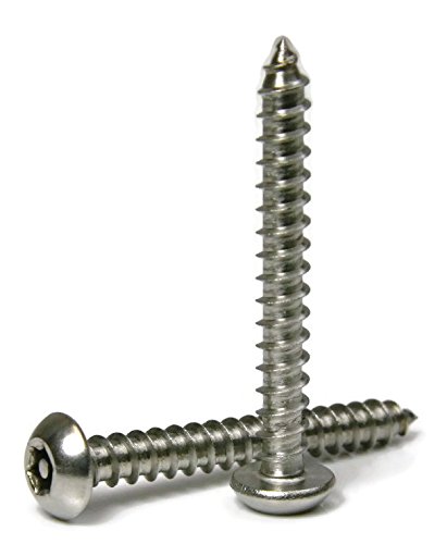 Torx w/Pin Tamper Proof Security Button Head Sheet Metal Screws 18-8 Stainless Steel T-15 - #8 x 1-1/2-25 Pieces - Thumbnail 3