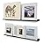 Wallniture Modern Floating Wall Ledge Shelf for Pictures and Frames Black 46 Inch Set of 2