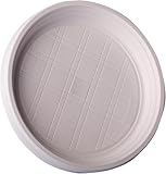 DETERMONDO Set 225 Piatti Piani Bianchi 22 cm, Riutilizzabili e Lavabili in Lavastoviglie Adatti per Microonde e Resistenti per Feste Bambini, Eventi e Catering