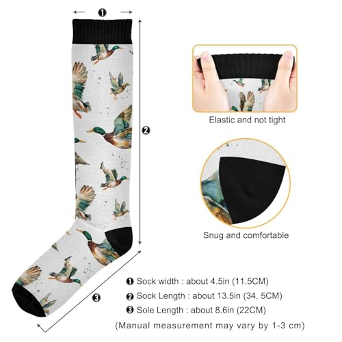 Image of Pigsaly Womens Compression Socks Yellow Stars Funny Brown Capybara Knee High Socks Athletic Tube Sock Outdoor Sport Socks