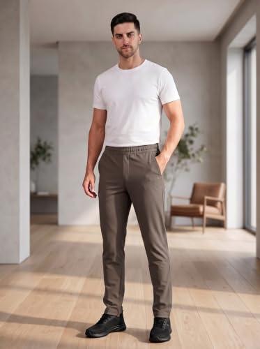 Image of SaintX Men's 4-Way Stretchable Athleisure Pants | Sweat Wicking Fabric | Slim Fit | Active - Sports Wear | Travel, Lounge & Casual Wear | Stylish Back Zipper Pocket | Available in Plus Size (ST06)