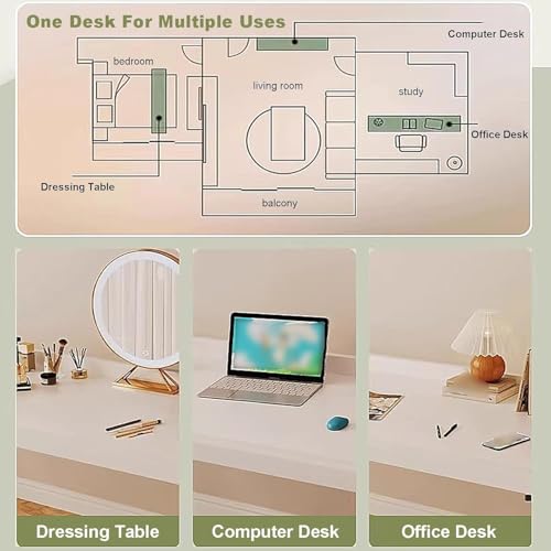 Bureau de lit hauteur réglable 65-95 cm table ordinateur portable à roulettes