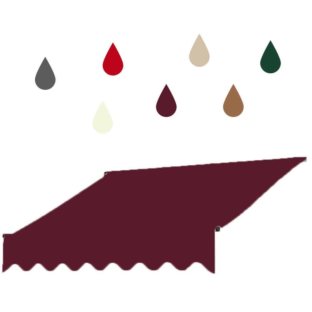 Tessuto di ricambio retrattile per patio, tessuto di ricambio per sole e riparo, tessuto impermeabile per finestre e porte, tettoie esterne (Bury 7 x 4 m)