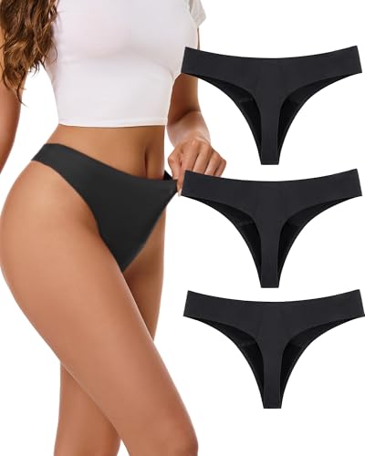 Period Thong Underwear for Women 4-Layer Nylon Sexy Menstrual Leak Proof Panties
