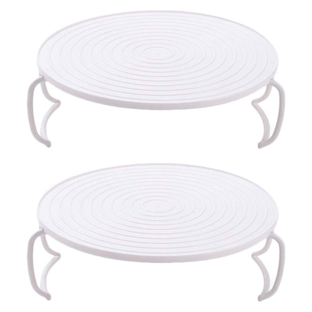 TERRIFI Microwave Plate Stacker Grill Rack Microwave Tray Plastic Baking Oven Tray Microwave Rack for Bacon Frozen Snacks Cooking Supplies 2pcs