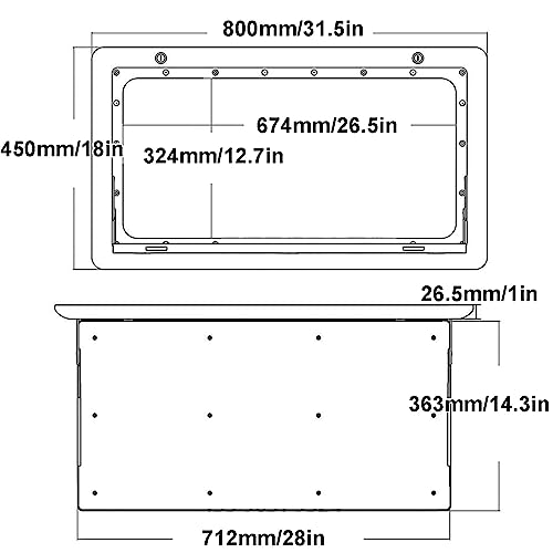 Table pliante pour camping-car en alliage d'aluminium blanc anti-vibrations - 3