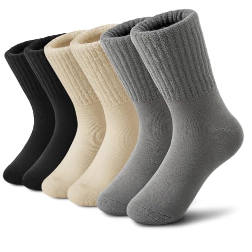Boot Socks for Women Winter Wool Solid Thick Warm Socks Crew Socks Christmas Gift