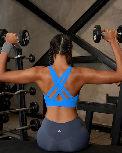 Image of RUNNING GIRL High Impact Sports Bras for Women, High Support Running Adjustable Workout Sports Bras with Sewn in Pads