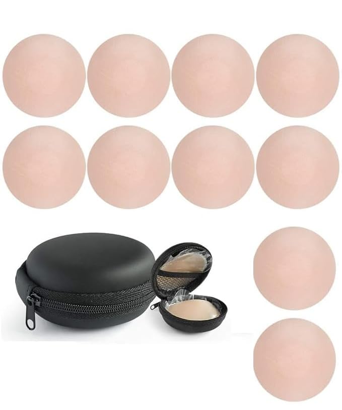 Akya Traders Silicone Nipple Covers for Women | Reusable Invisible Bra Pads | Seamless Nipple Pasties for Backless Dresses, Saree (Pack of 5 Pairs)-picture-29